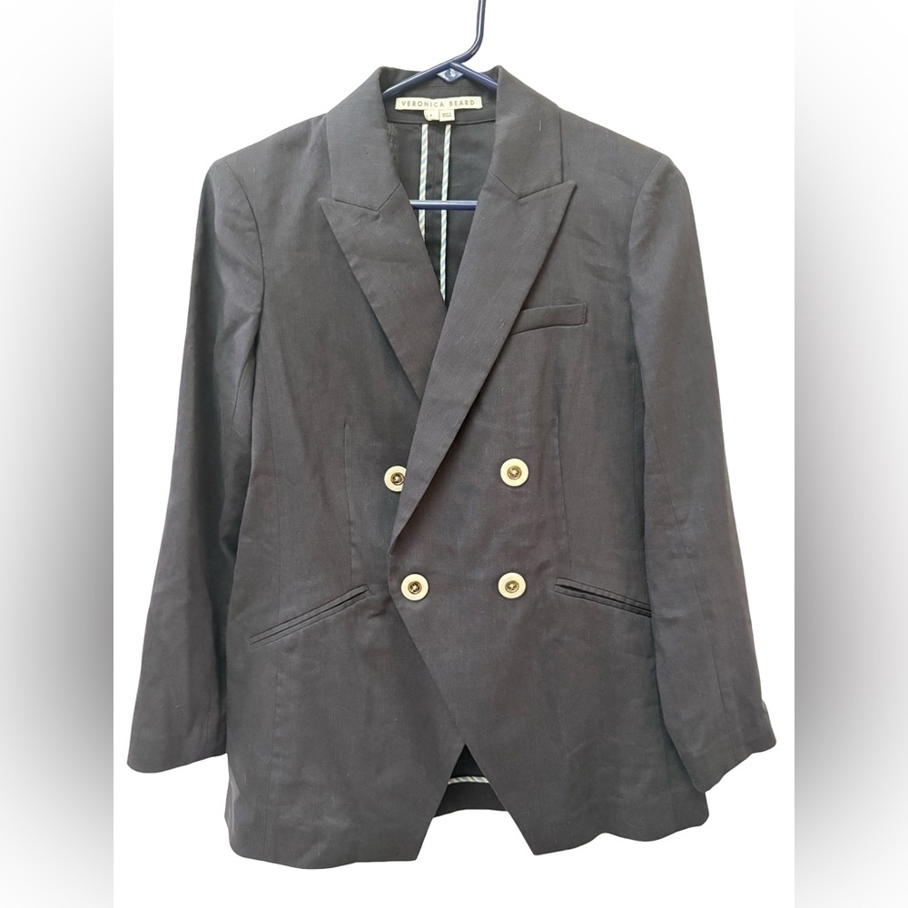 Veronica Beard Miller Linen Jacket  — Size 4 - Picture 2 of 10